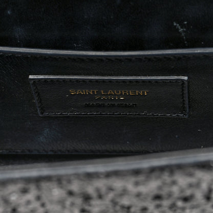 Saint Laurent Glitter Monogram Galactica Satchel Black 6 of 10