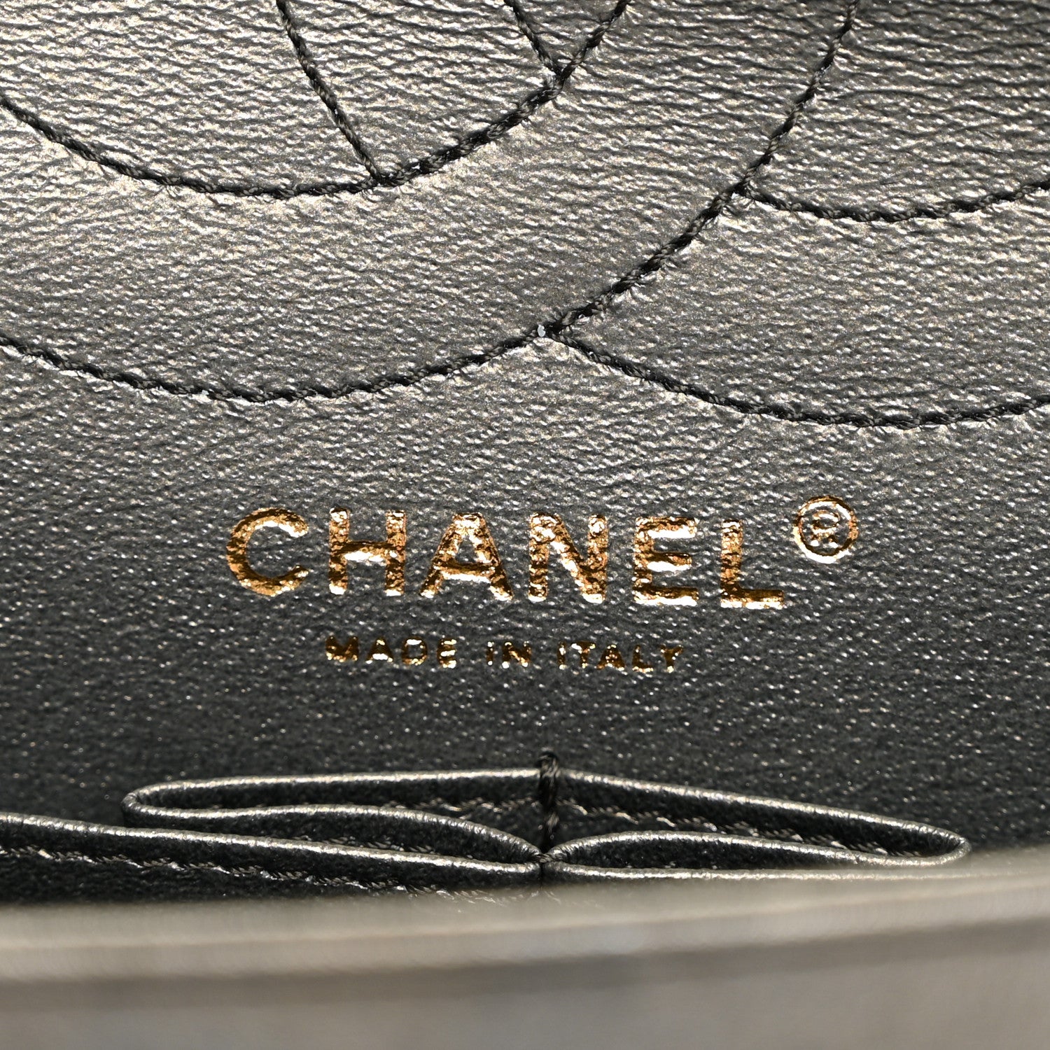 Chanel Metallic Calfskin Quilted 2.55 Reissue 226 Flap Charcoal 6 of 10