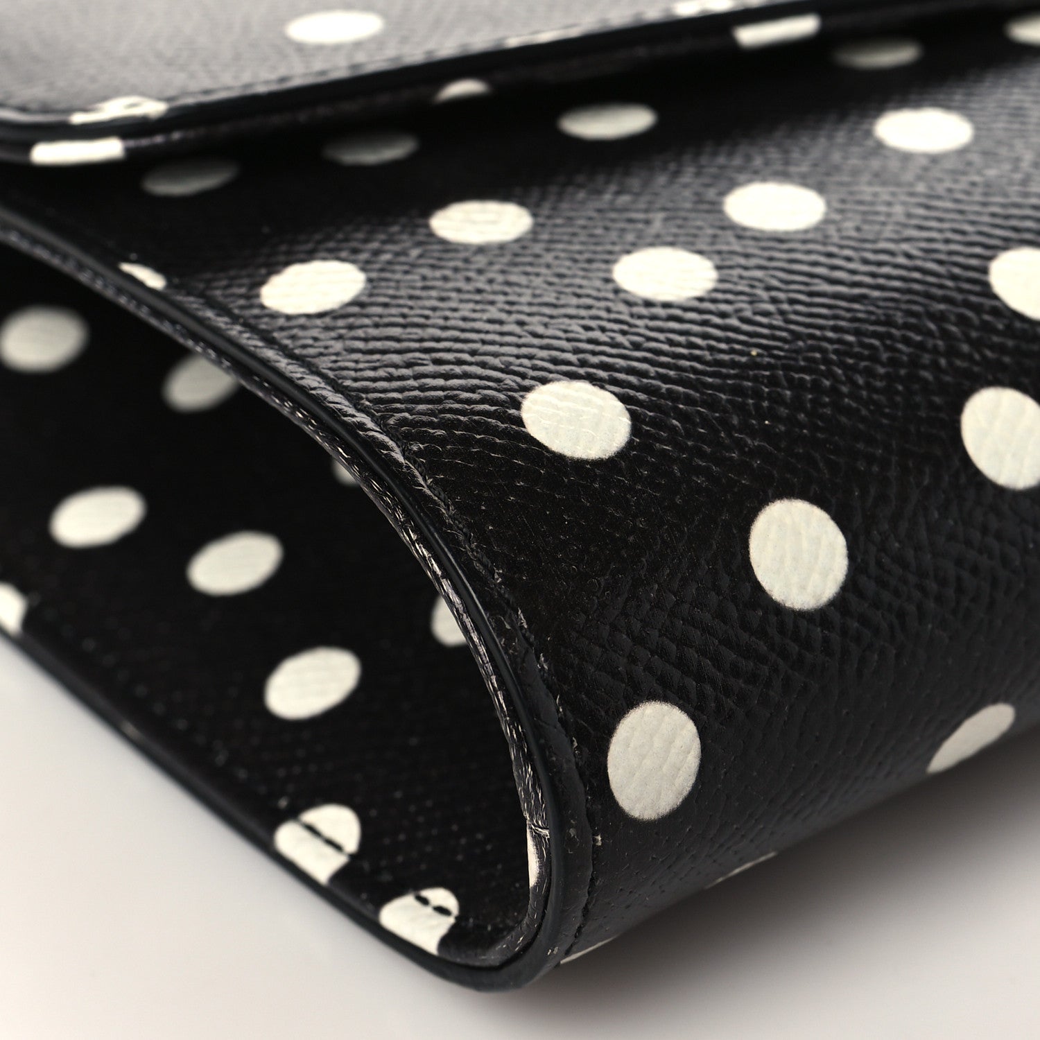 Dolce & Gabbana Dauphine Polka Dot Print Shoulder Bag Black 7 of 8