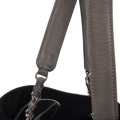 Chanel Iridescent Calfskin Large Stretch Spirit Cabas Grey 10 of 11