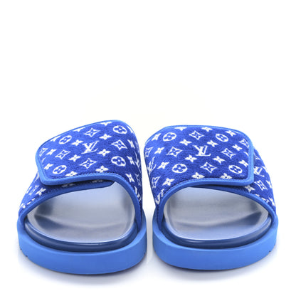 Louis Vuitton Monogram Mens Miami Mules 9 Blue 2 of 8