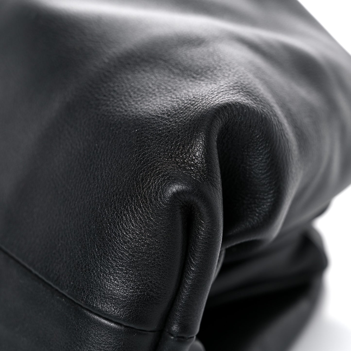 Smooth Butter Calf The Pouch Oversized Clutch Black