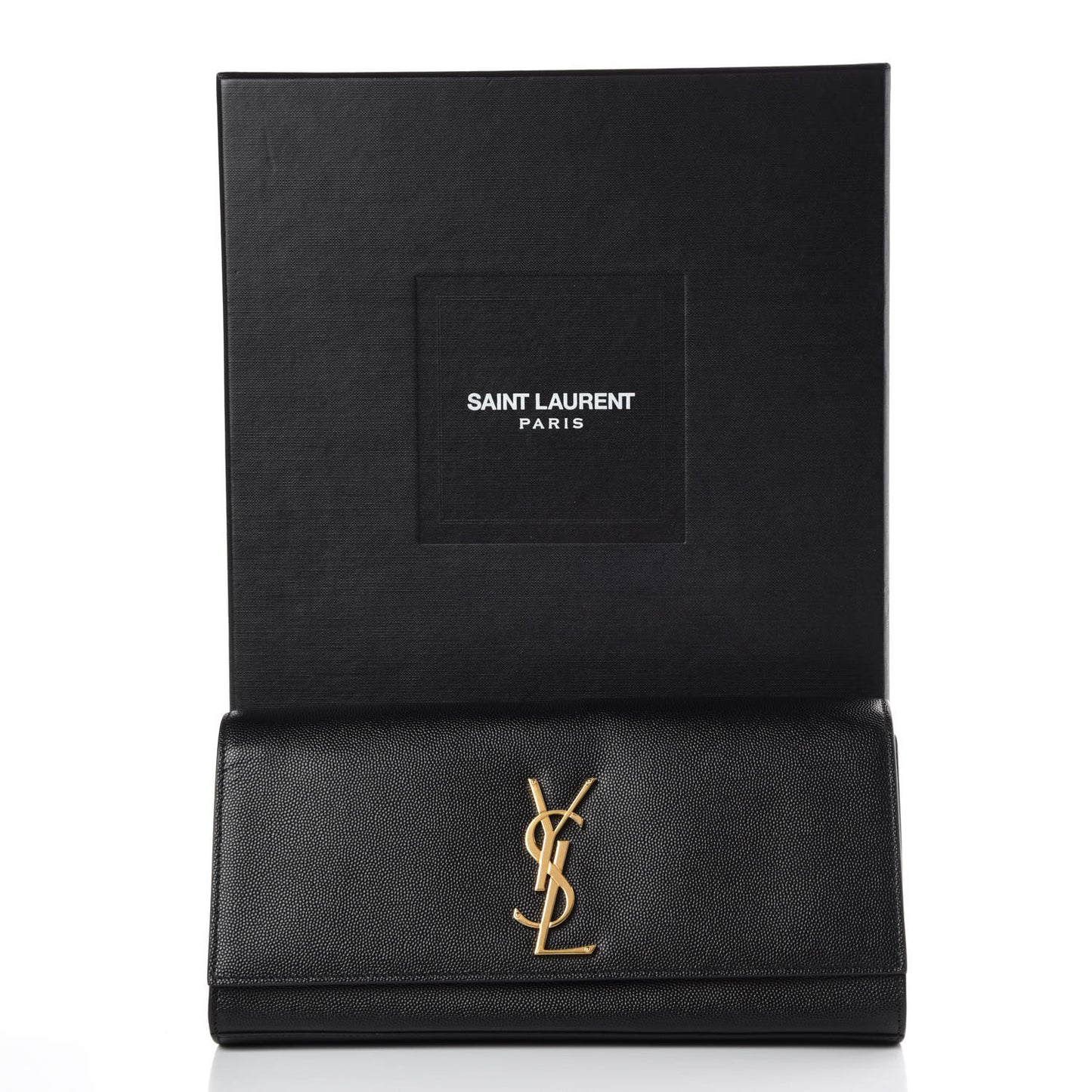 Grain De Poudre Monogram Cassandre Clutch Black