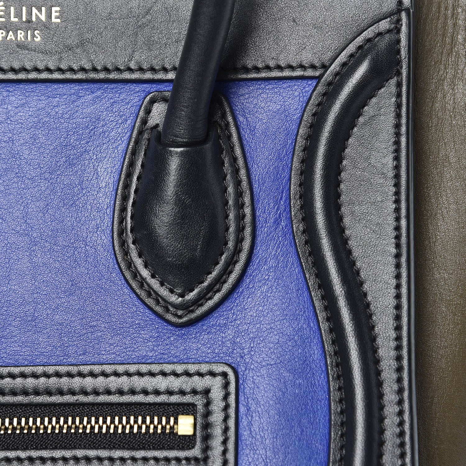 Celine Smooth Calfskin Nano Tri-Color Luggage Indigo 15 of 15