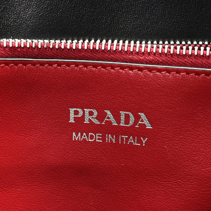 Prada Soft Calfskin Impunture Diagramme Tote Black 6 of 10