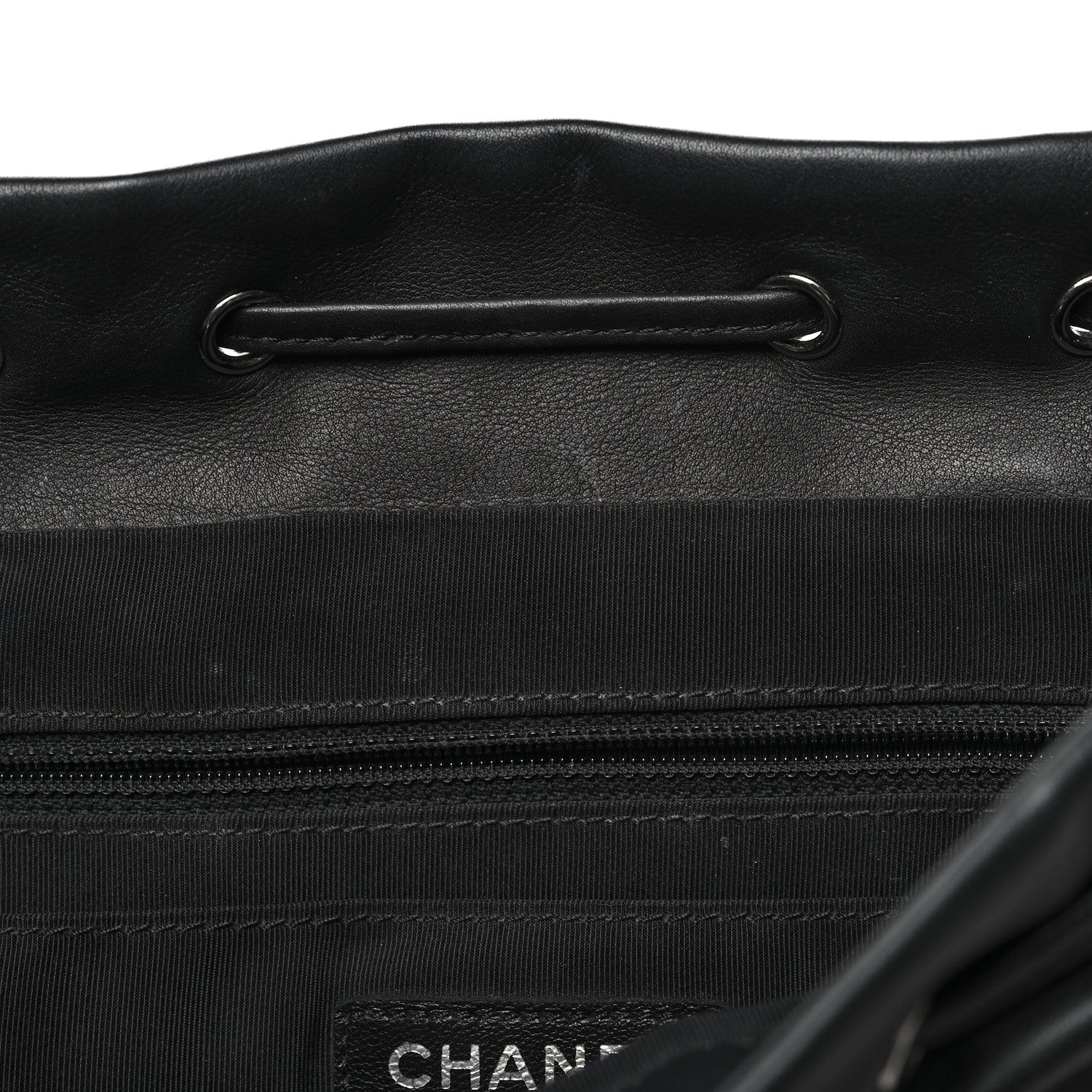 Chanel Calfskin Chevron Quilted Large Urban Spirit Backpack Black 11 of 13