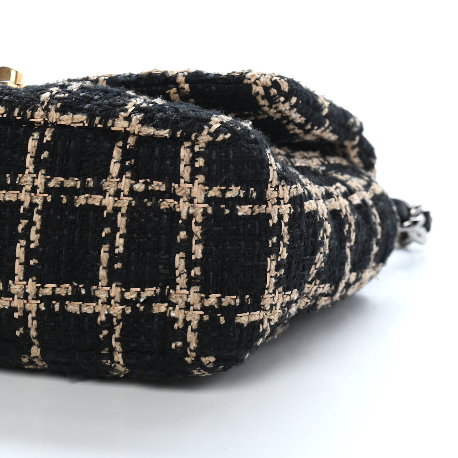 Chanel Tweed Quilted Medium Chanel 19 Flap Black Beige 9 of 9