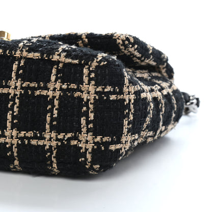 Chanel Tweed Quilted Medium Chanel 19 Flap Black Beige 9 of 9