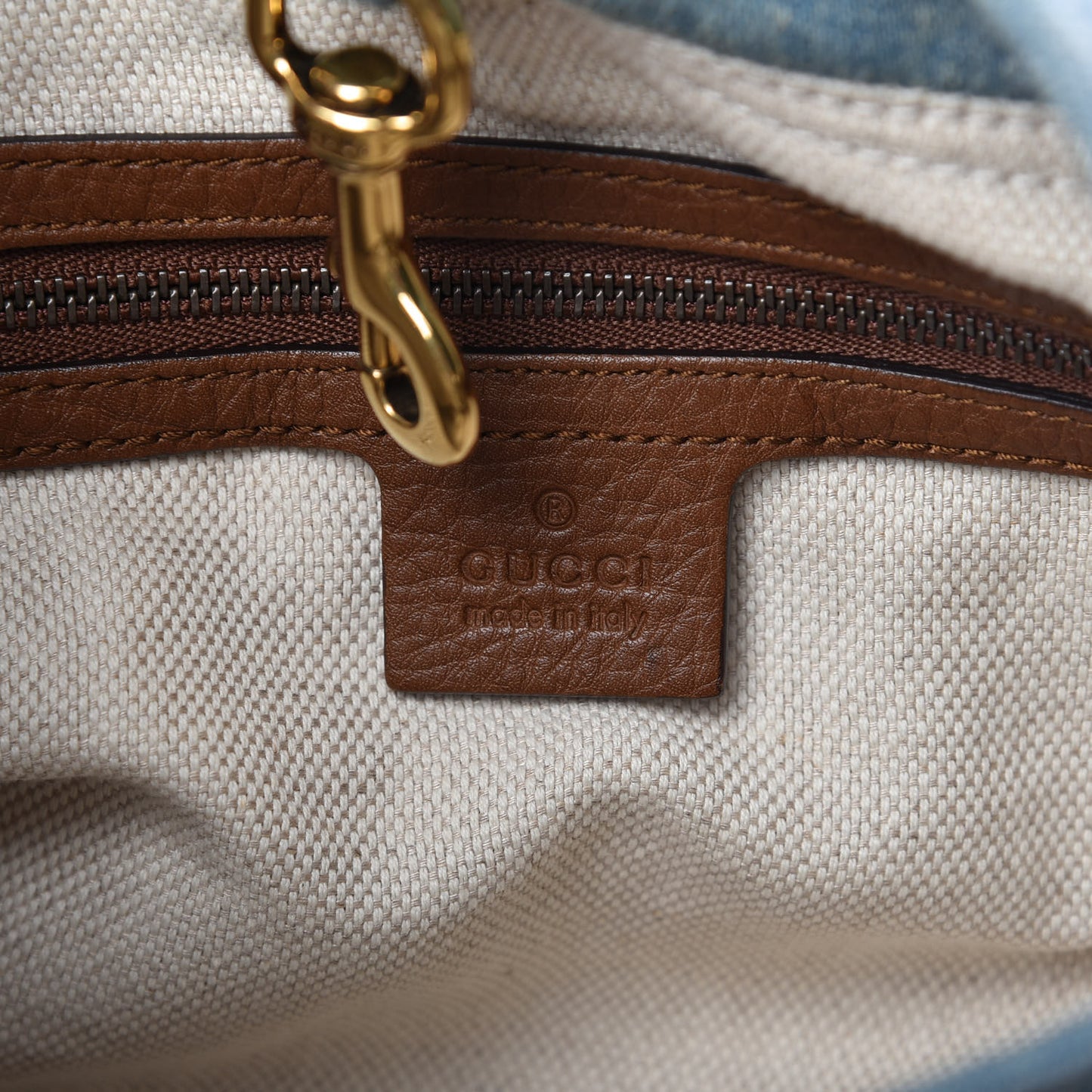 Denim Medium Soho Chain Shoulder Bag Blue