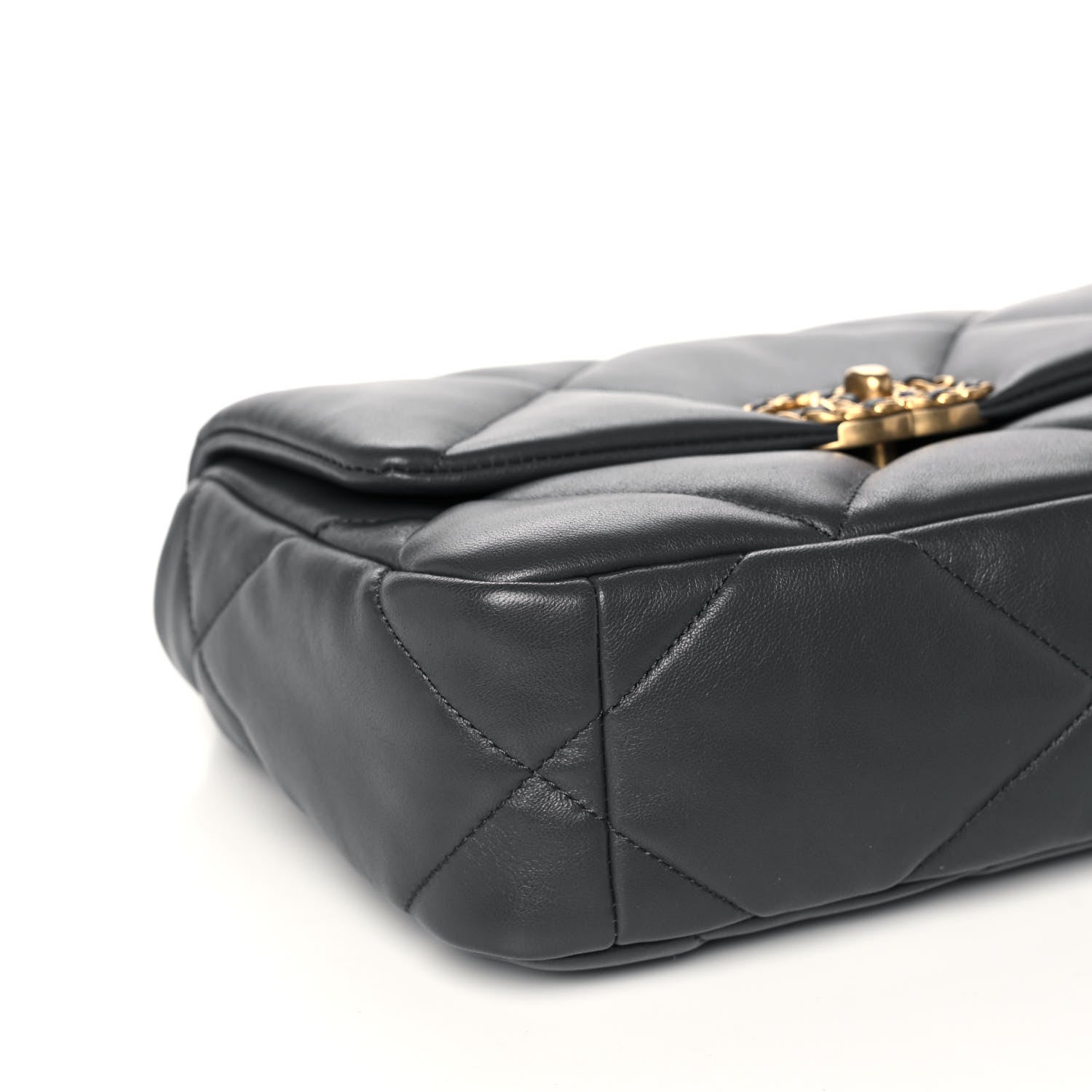 Chanel Lambskin Quilted Medium Chanel 19 Flap Dark Grey 9 of 11