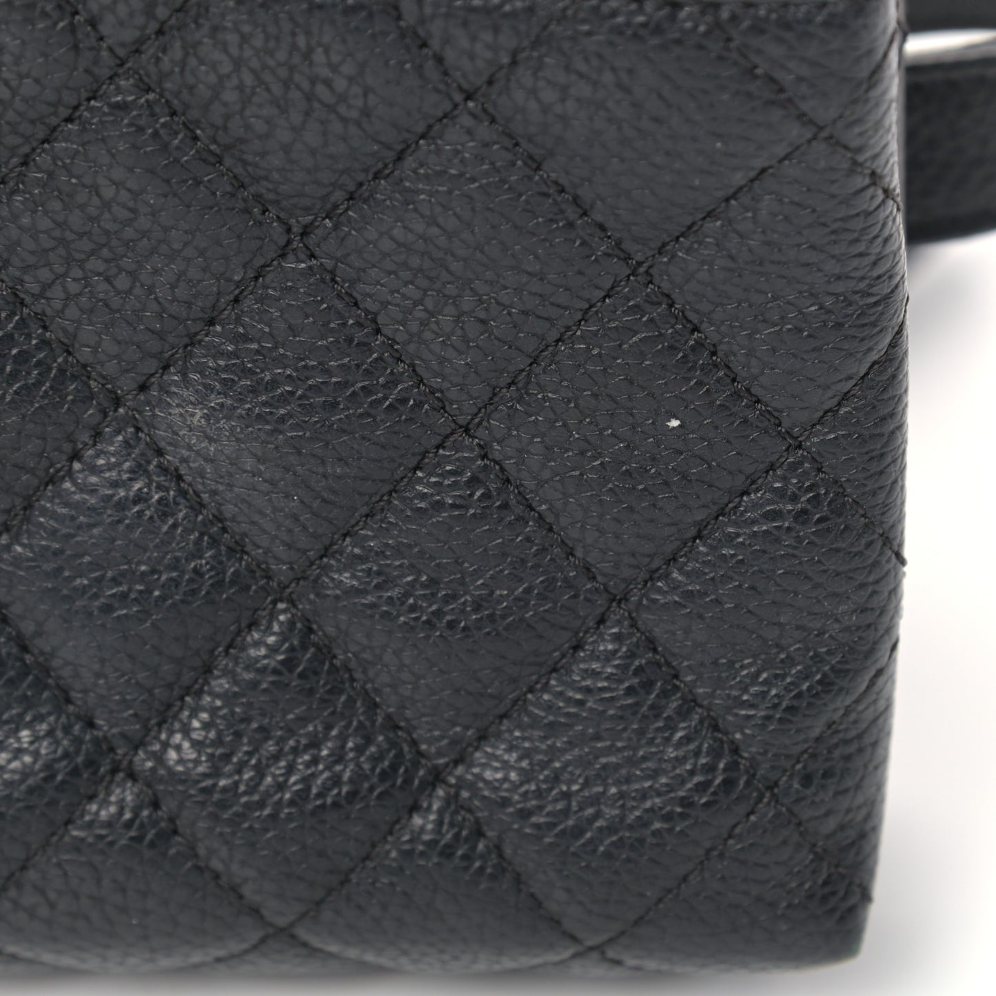 Grained Calfskin Quilted 2.55 Reissue Flap Belt Bag Clutch Black