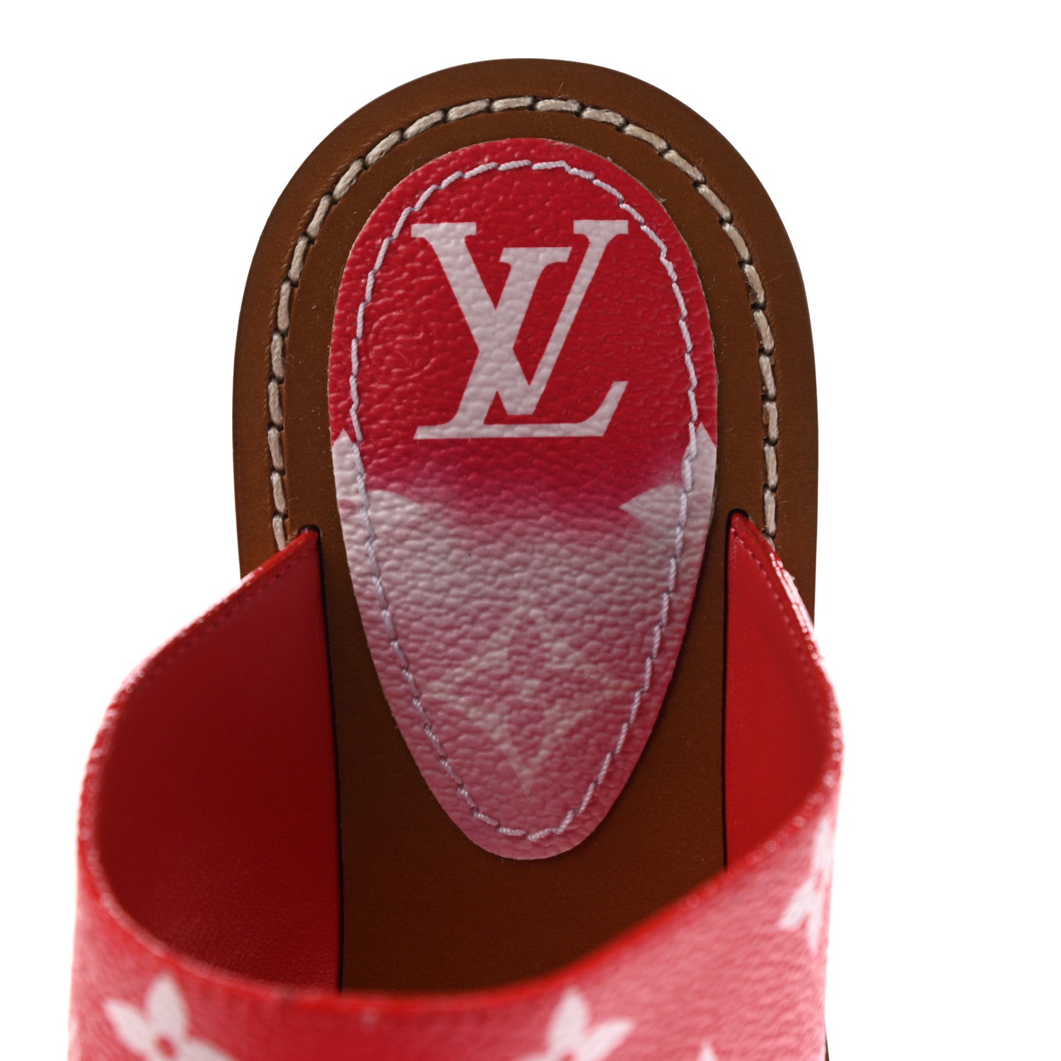 Louis Vuitton Monogram Escale Palma Sandals 38.5 Rouge 7 of 9