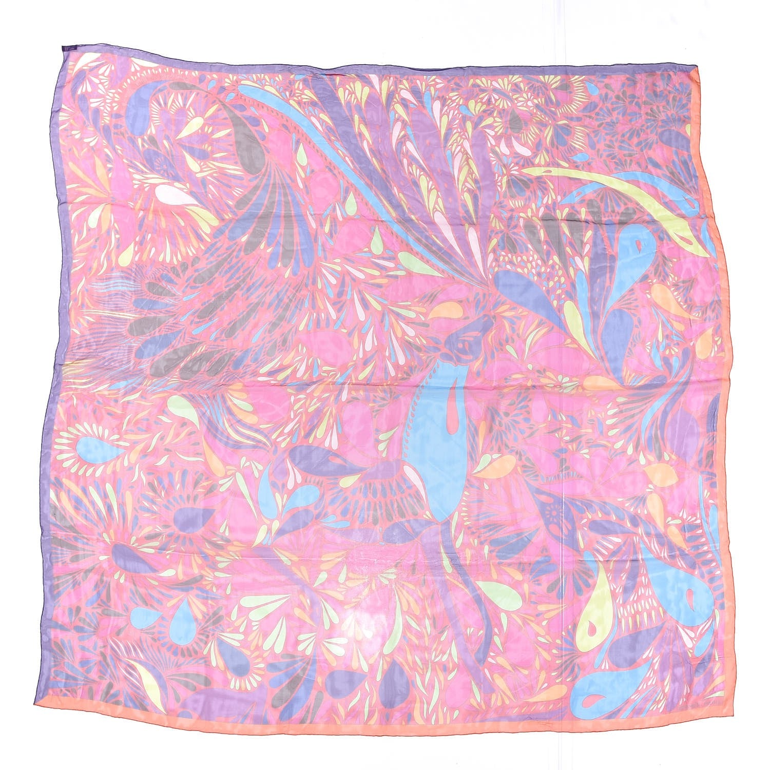 Hermes Mousseline Silk Millefleurs du Mexique Shawl 140 1 of 7