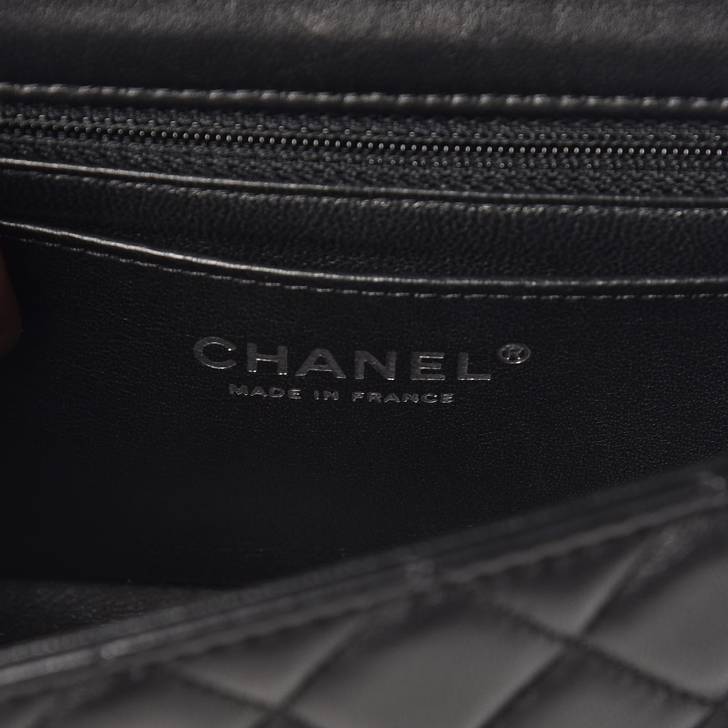 Chanel Lambskin Quilted Mini Rectangular Flap Black 6 of 10
