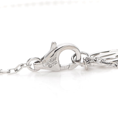 Cartier 18K White Gold Diamond D'Amour Heart Pendant Necklace 5 of 7