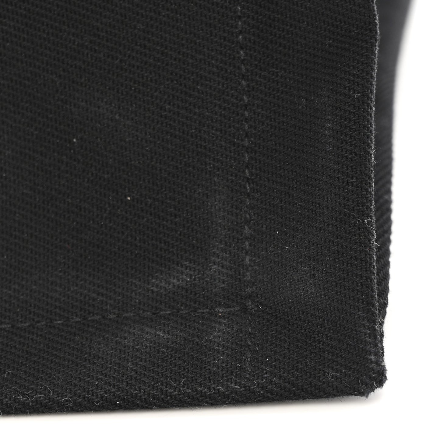 Linen Calfskin Rive Gauche Tote Black