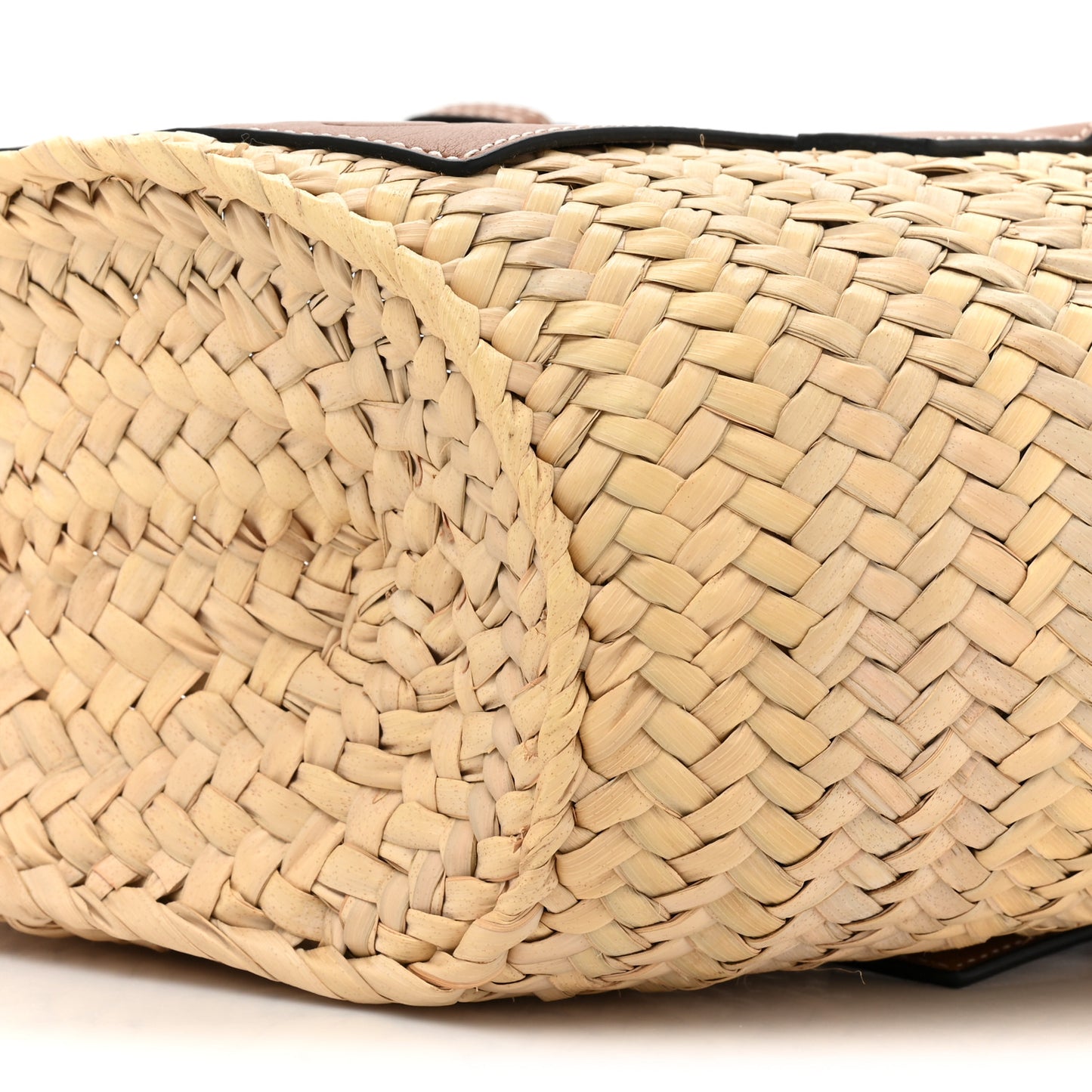 Raffia Small Basket Tote Bag Natural Tan