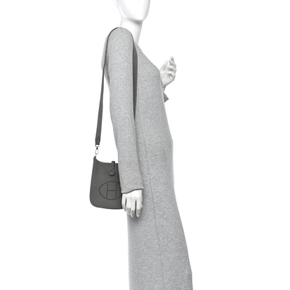 Hermes Taurillon Clemence Evelyne TPM Gris Meyer 2 of 10