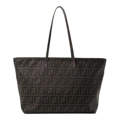 Fendi Zucca Spalmati Medium Roll Tote Tobacco Light Pink 1 of 13