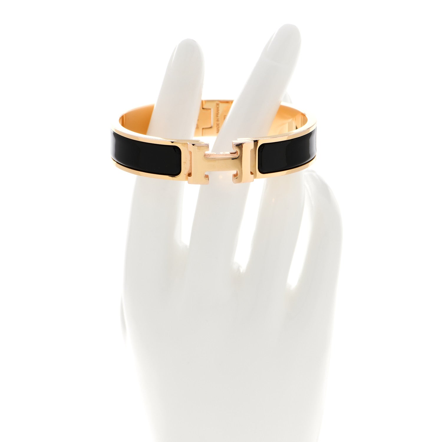 Hermes Enamel Narrow Clic Clac H Bracelet PM Black 2 of 5
