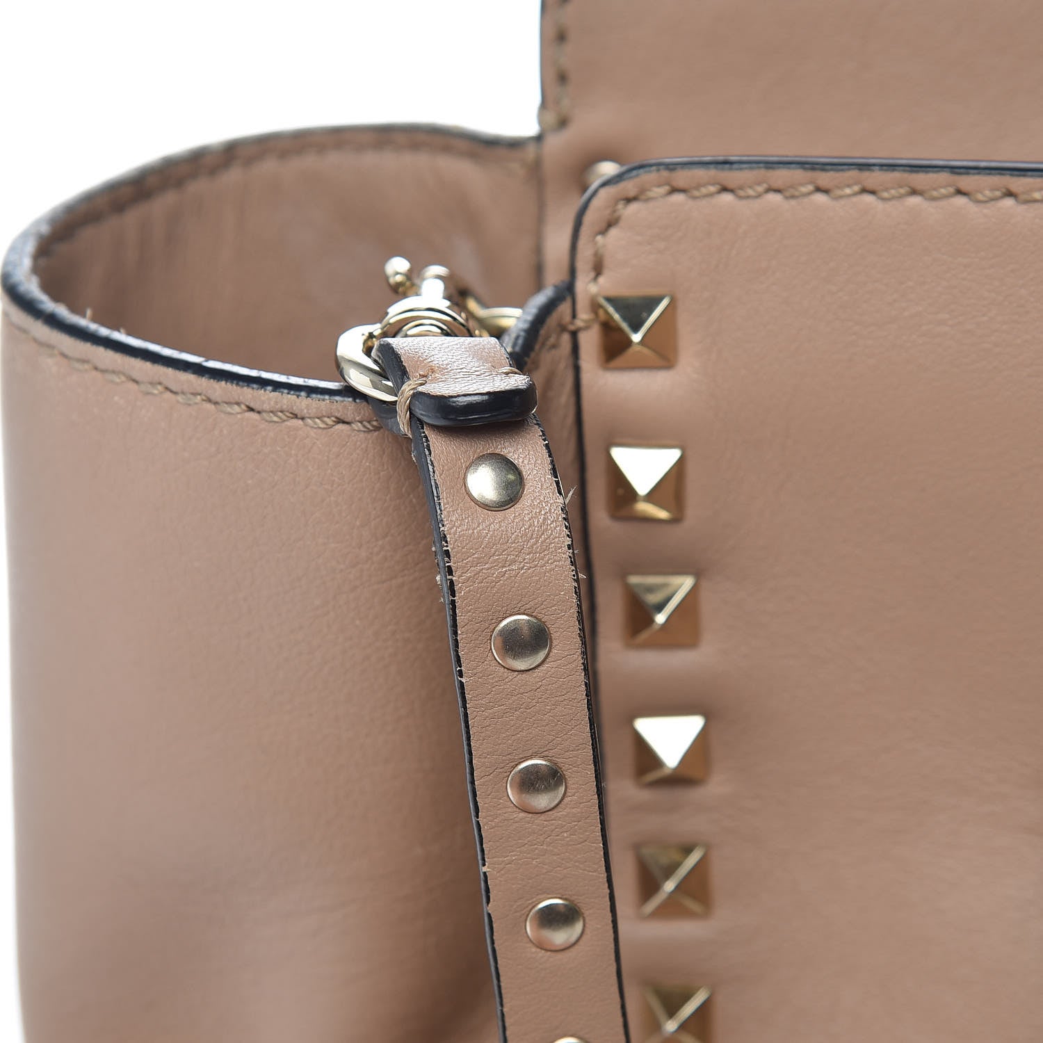Valentino Garavani Vitello Rockstud Double Handle Tote Alpaca 14 of 14