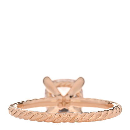 David Yurman 18K Rose Gold Diamond Morganite 7mm Chatelaine Ring 52 6 3 of 4