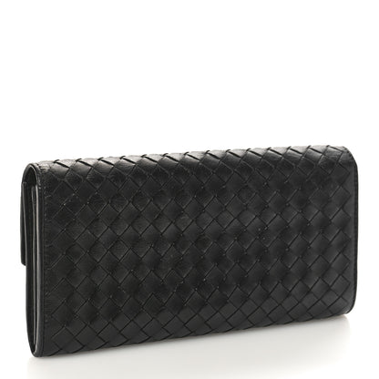 Bottega Veneta Nappa Intrecciato Continental Flap Wallet Black 3 of 10
