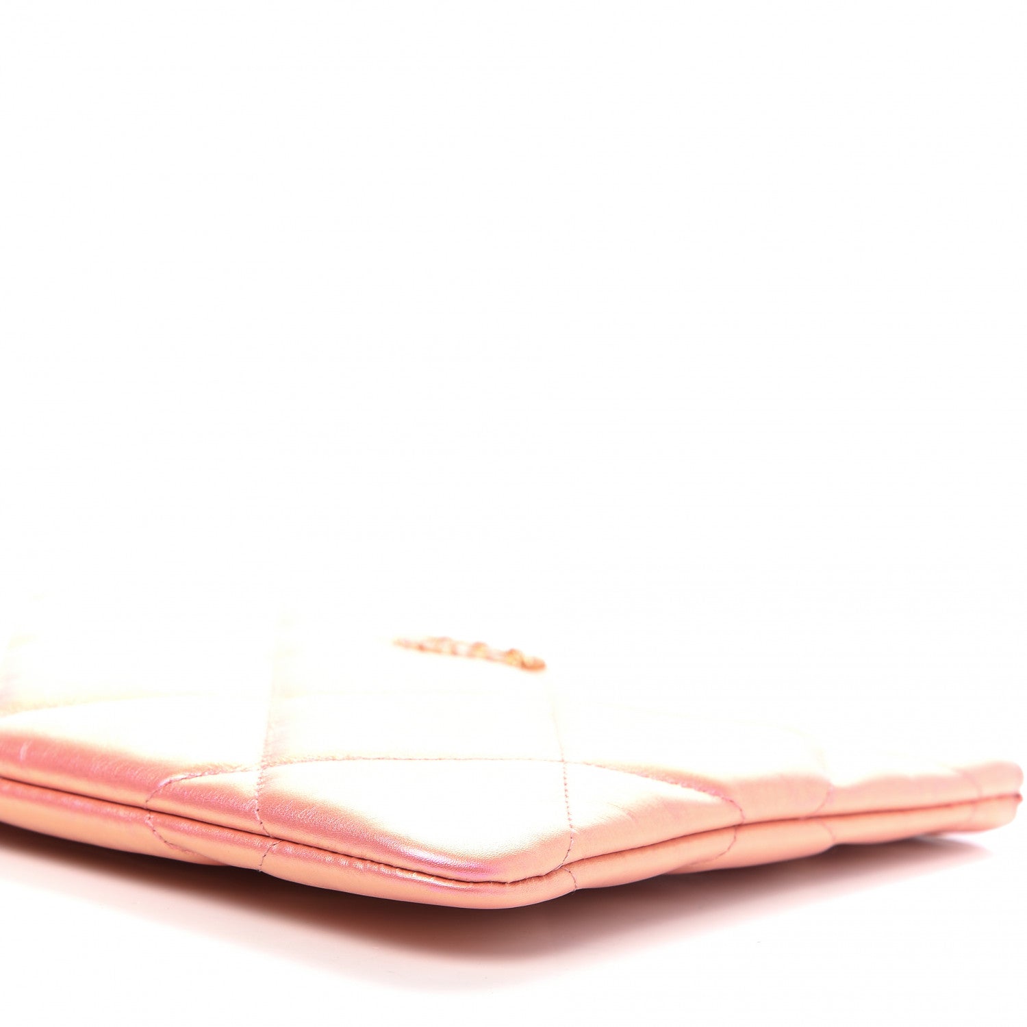 Chanel Iridescent Calfskin Quilted Large 19 Pouch Pink 7 of 10