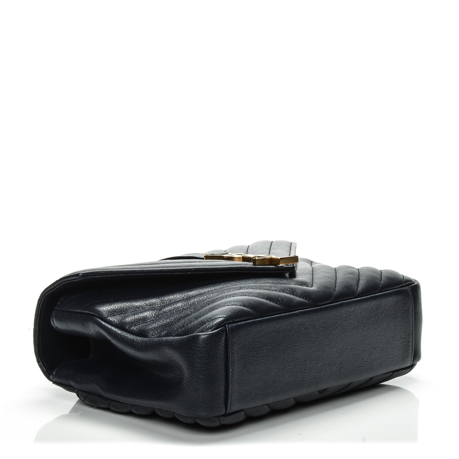 Saint Laurent Sheepskin Matelasse Medium College Monogram Bag Navy Blue 4 of 9