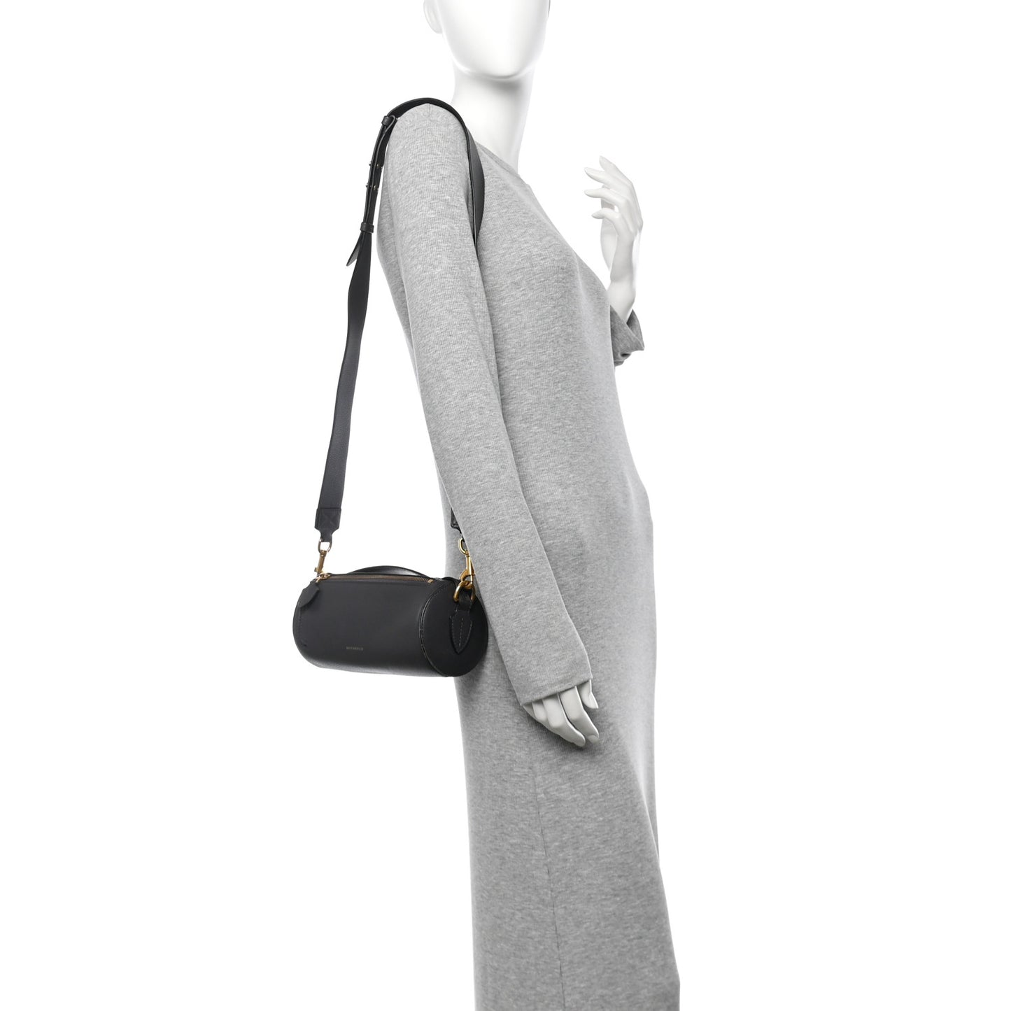 Calfskin The Barrel Bag Charcoal Grey