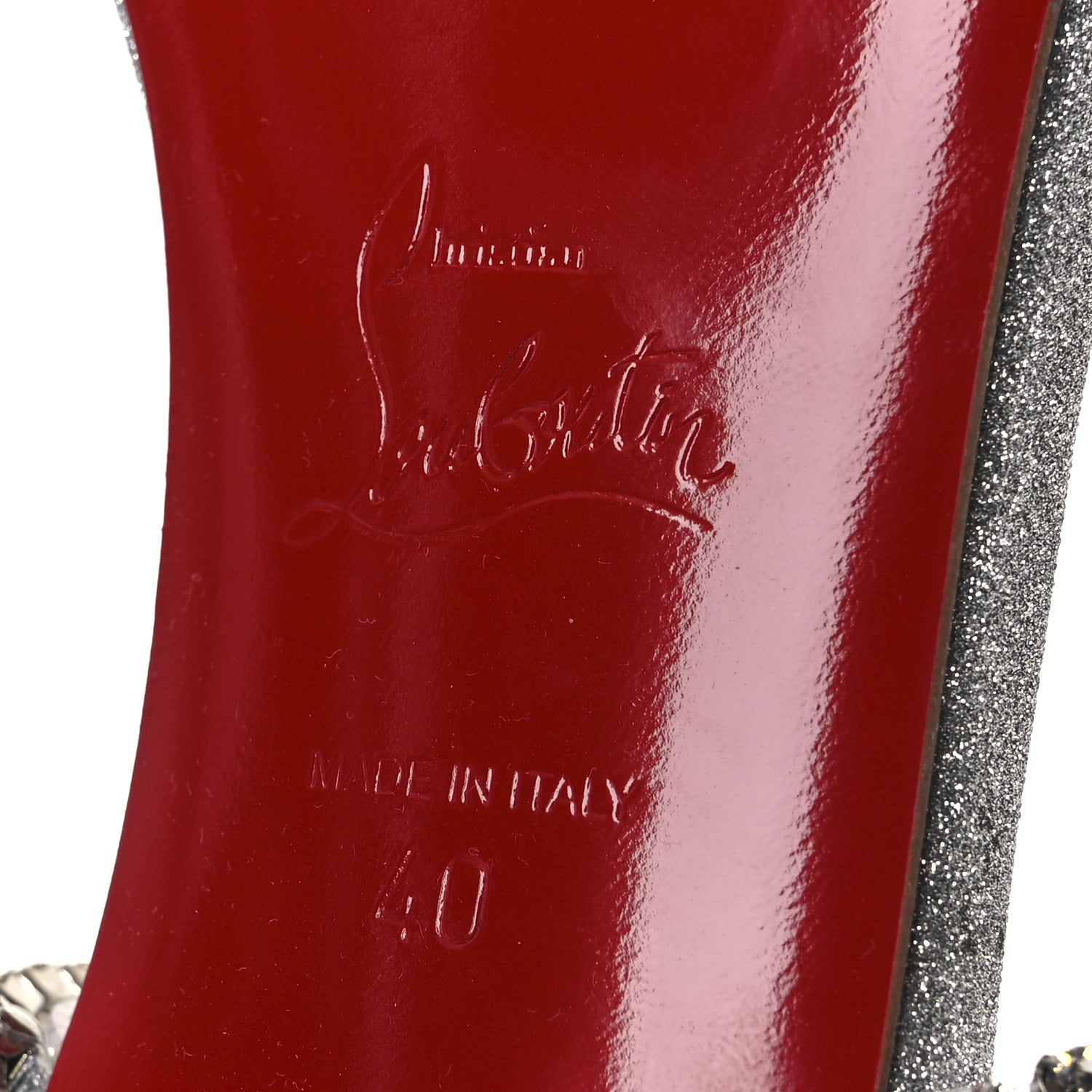 Christian Louboutin PVC Crystal Just Queen 100 Sandals 40 Silver 8 of 11