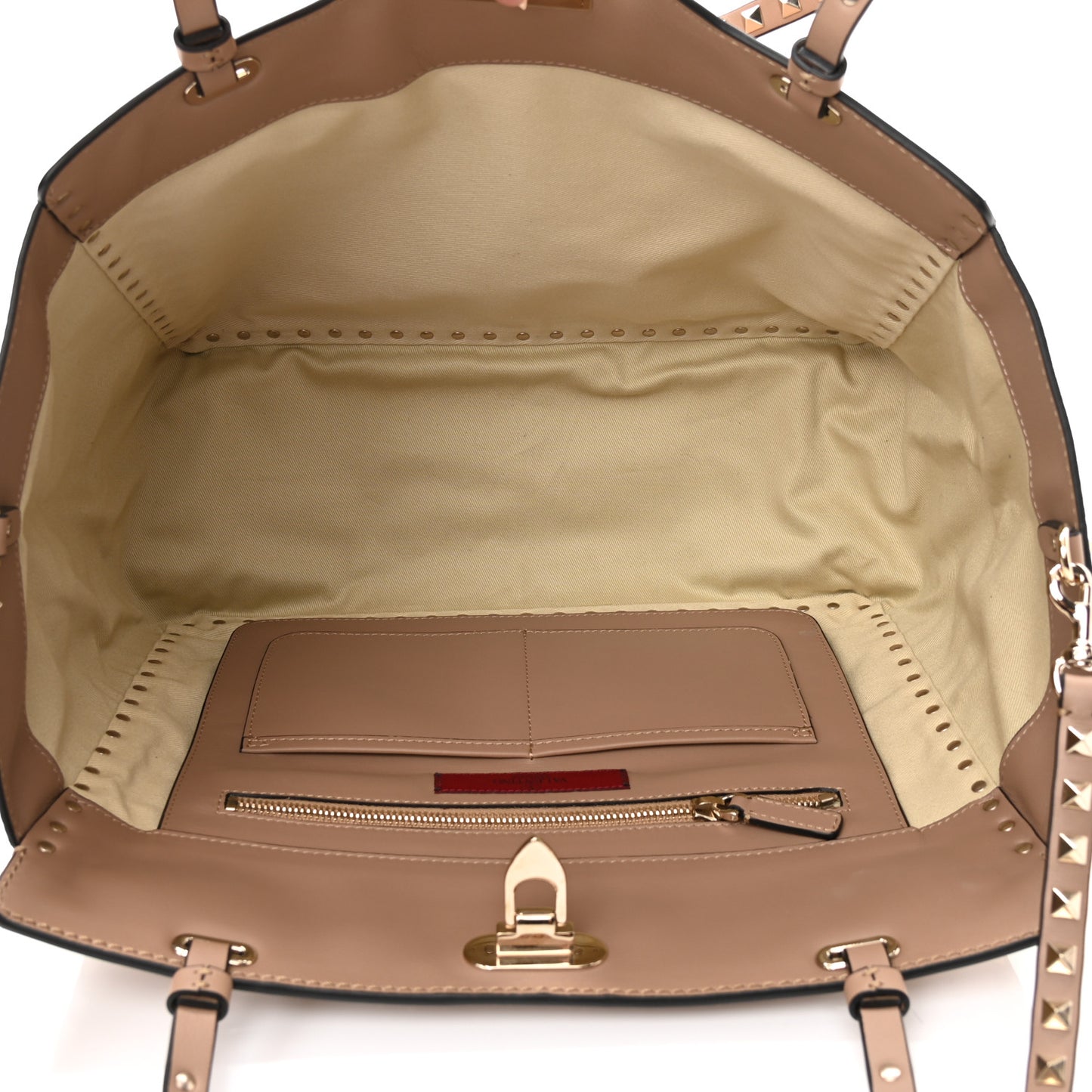 Vitello Medium Rockstud Tote Alpaca