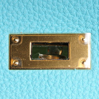 Hermes Togo Kelly Retourne 32 Bleu Atoll 14 of 28