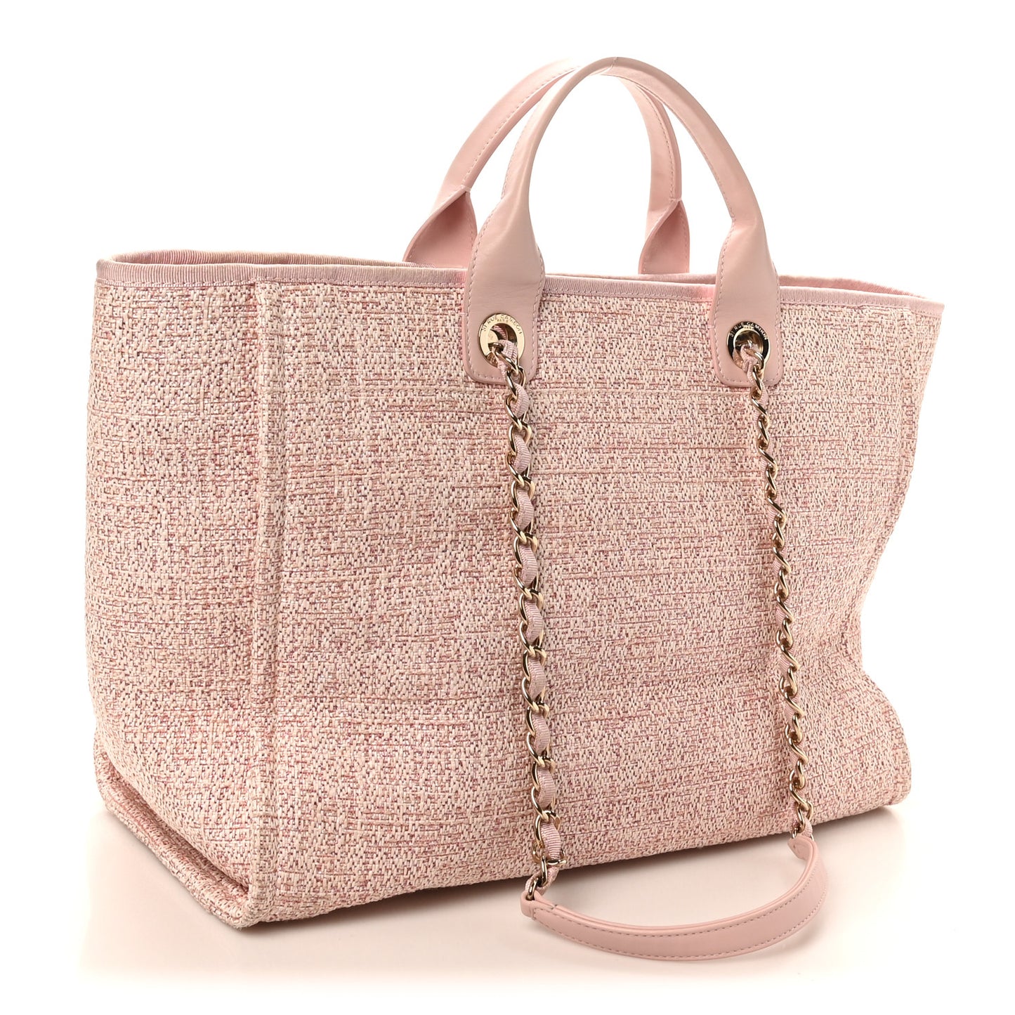Lurex Boucle Deauville Medium Tote Pink