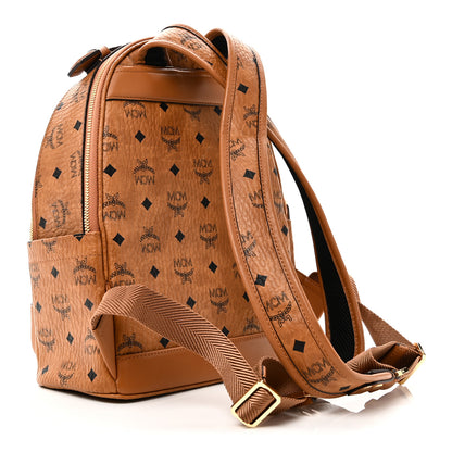 MCM Visetos Mens Medium Stark Backpack Cognac 3 of 9