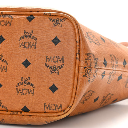 MCM Visetos Dog Bone Shopper Tote Cognac 10 of 14