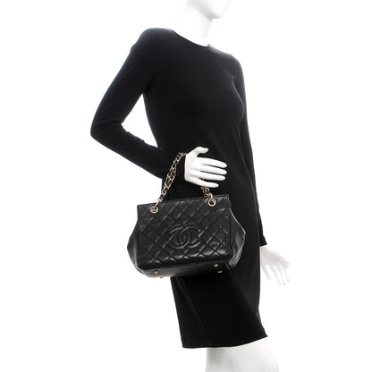 Chanel Caviar Quilted Petit Timeless Tote PTT Black 2 of 11
