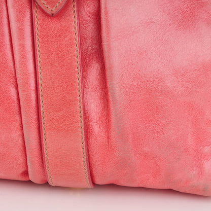 Miu Miu Vitello Lux Gathered Tote Rosa 10 of 11