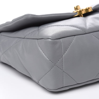 Chanel Lambskin Quilted Medium 19 Flap Grey 8 of 10