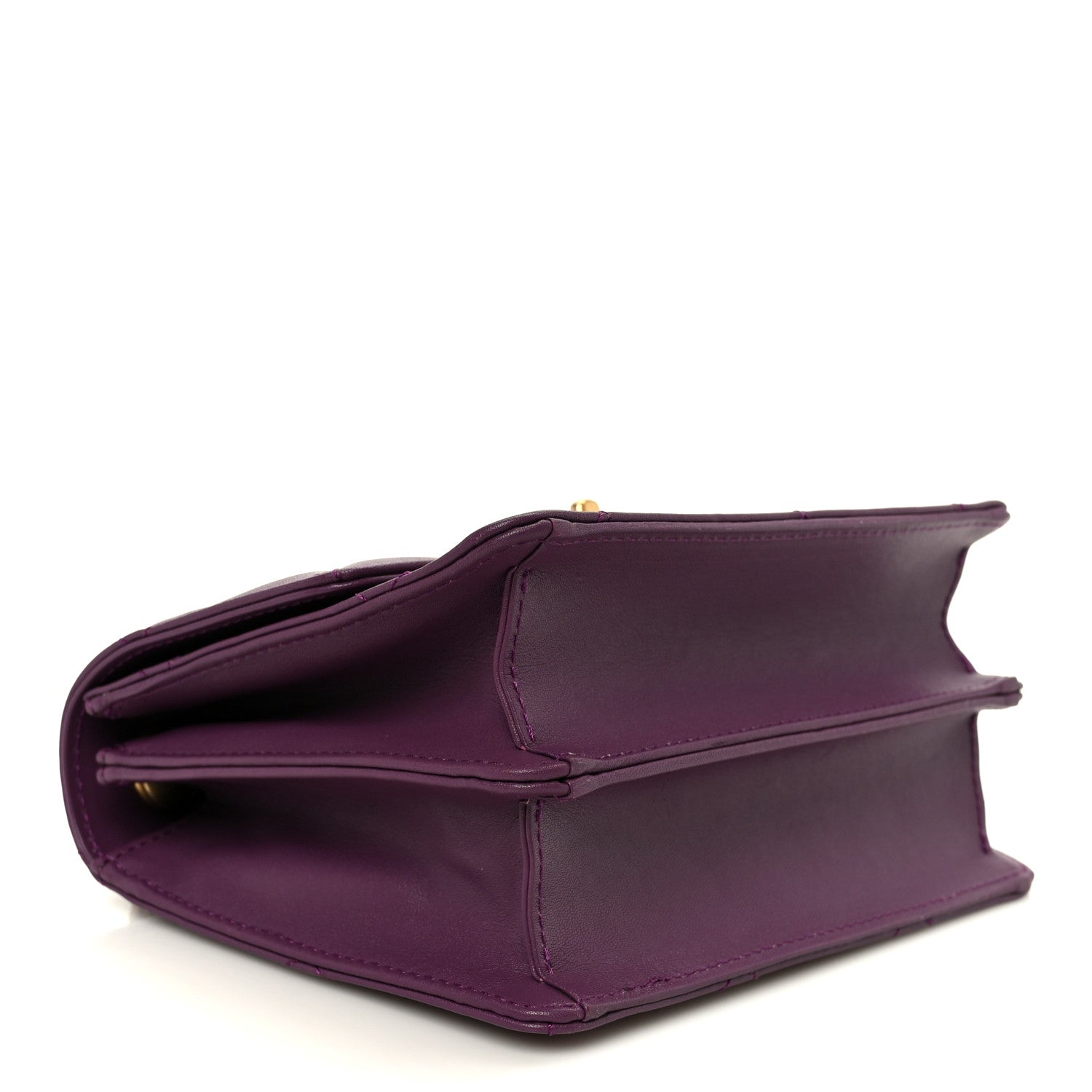 Chanel Calfskin Resin Quilted Mini Flap Purple 4 of 10