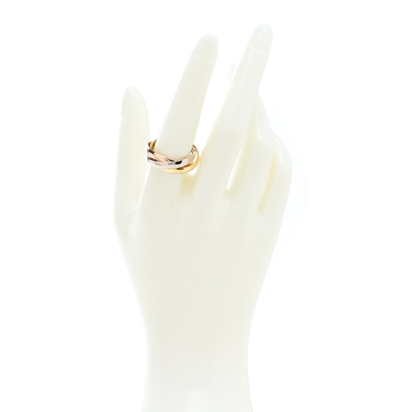 18K Pink Yellow White Gold Classic Trinity Ring 58 8.25
