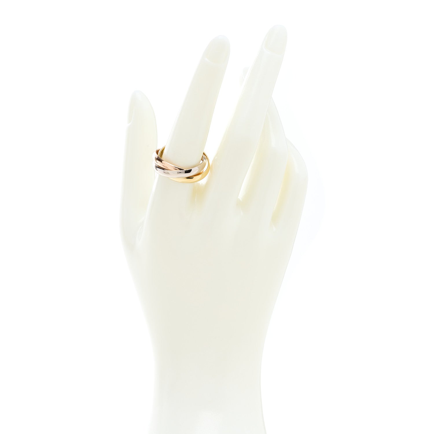 Cartier 18K Pink Yellow White Gold Classic Trinity Ring 58 8.25 2 of 7