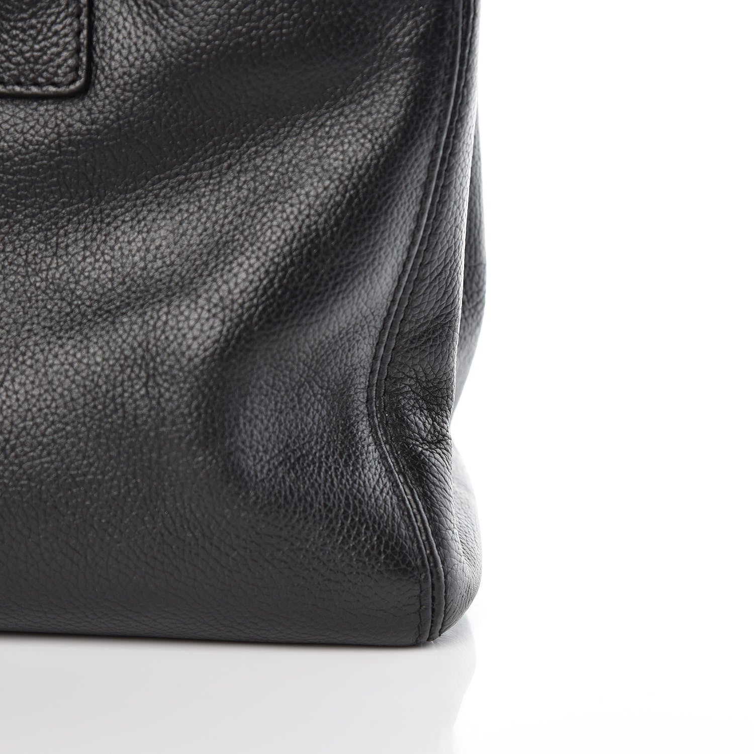 Chanel Calfskin Mademoiselle Lock Cerf Shopper Tote Black 15 of 15