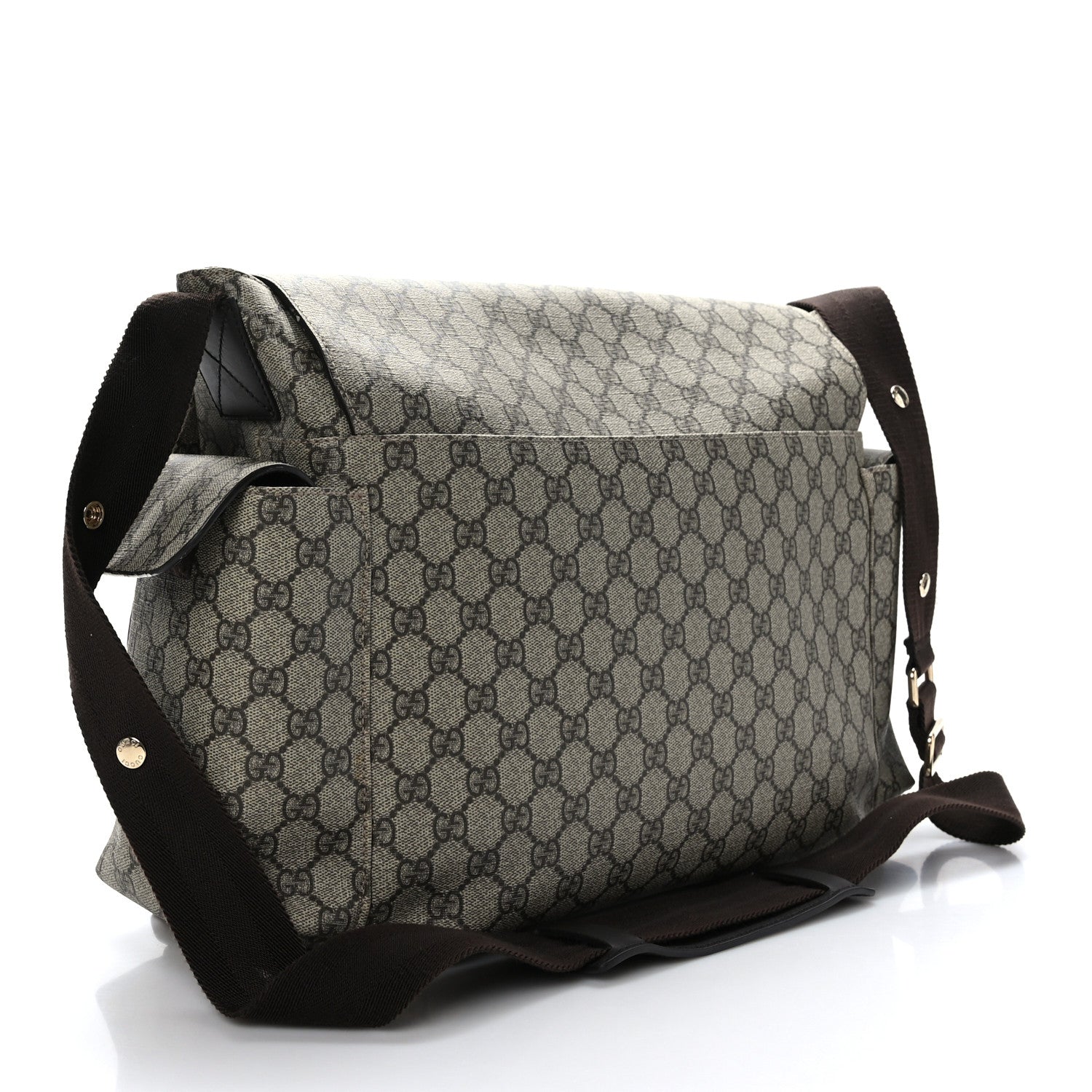 Gucci GG Plus Monogram Messenger Diaper Bag Dark Brown 3 of 9