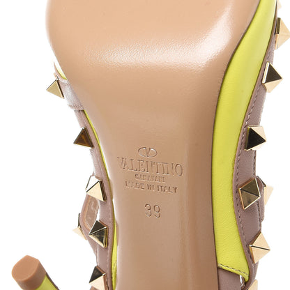 Valentino Garavani Nappa Rockstud Ankle Strap 100mm Pumps 39 Naples 39 Yellow Poudre 8 of 9