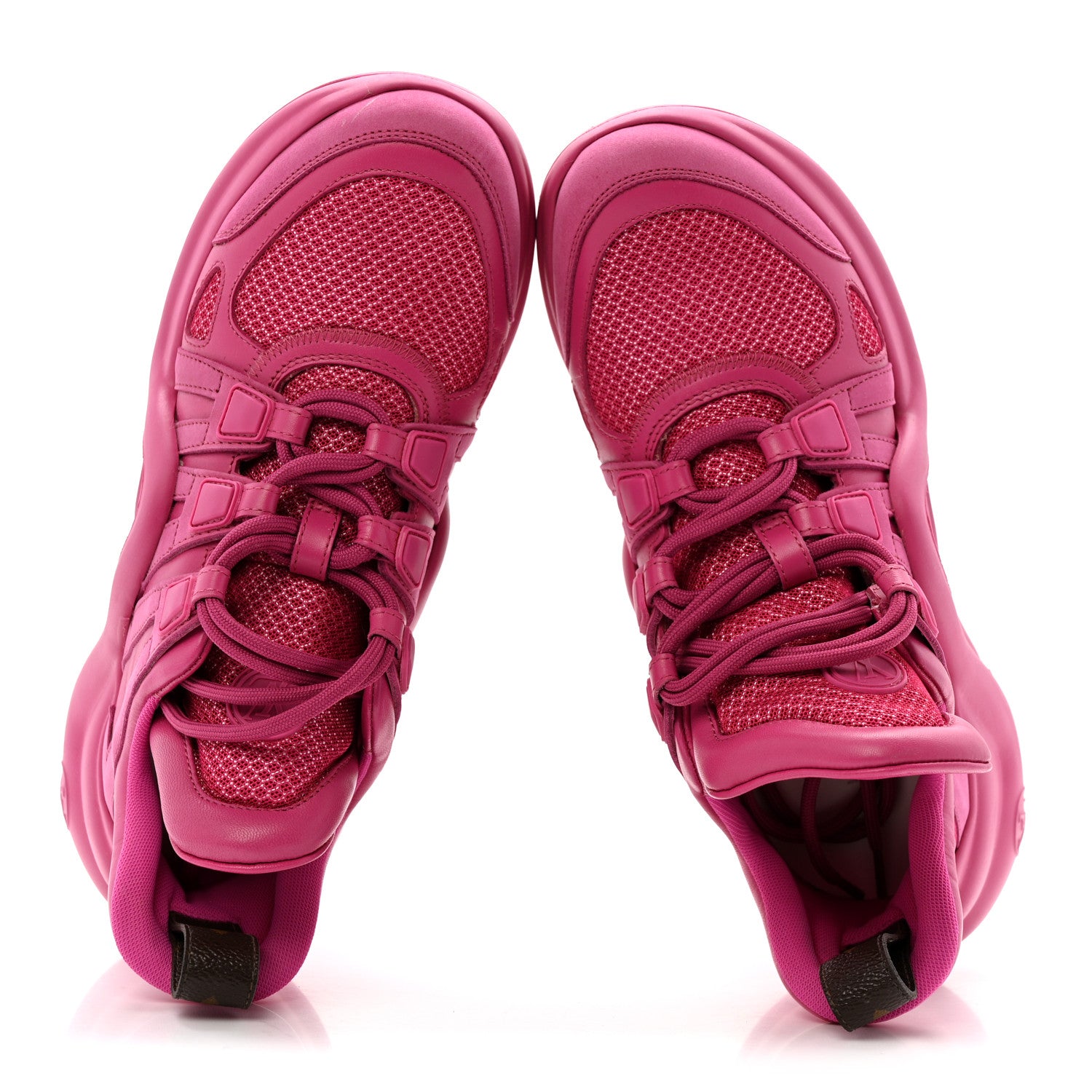 Louis Vuitton Calfskin Technical Nylon LV Archlight Sneakers 37 Rose Pop 2 of 12