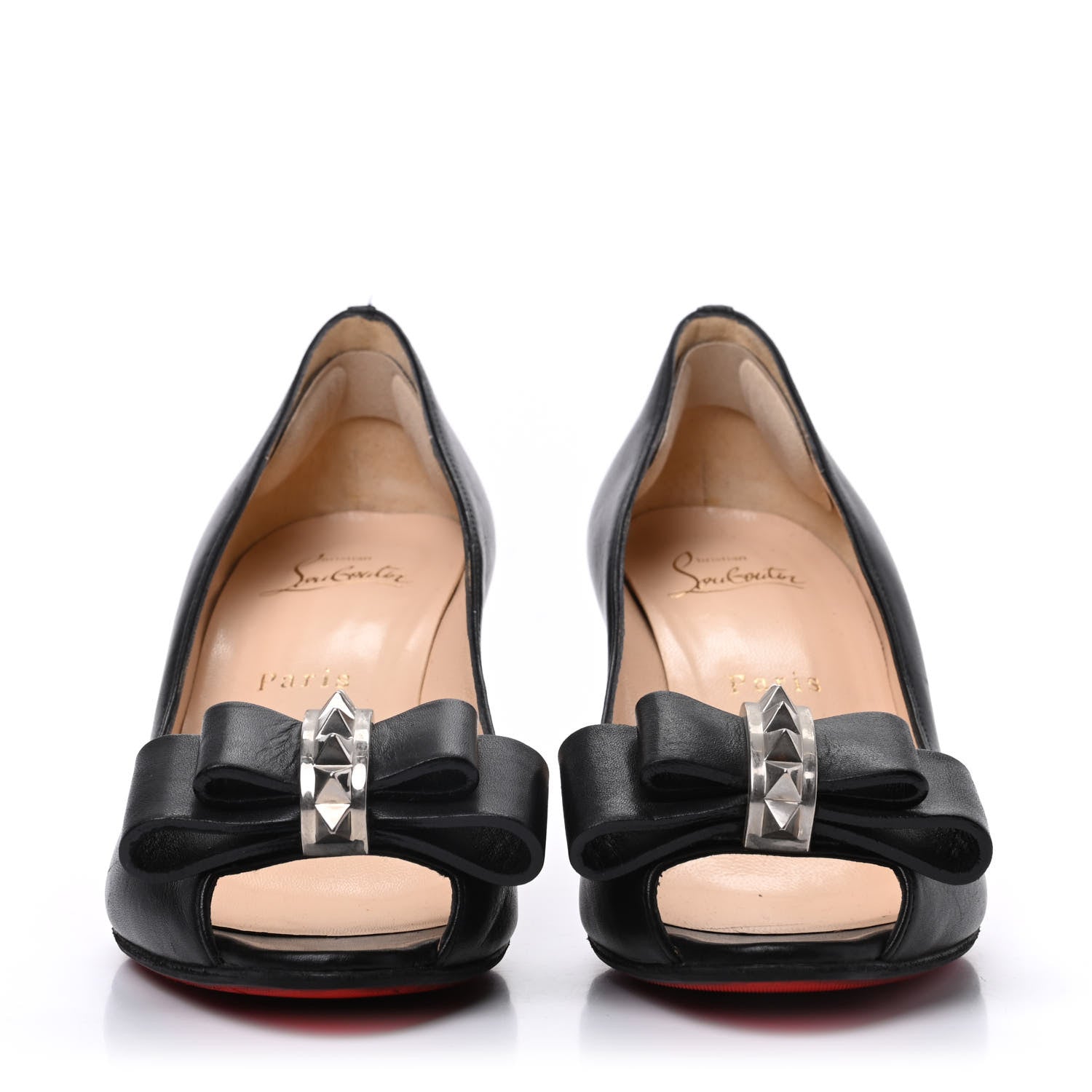 Christian Louboutin Calfskin VIP Couche Nodo 45 Pumps 36.5 Black Silver 2 of 12