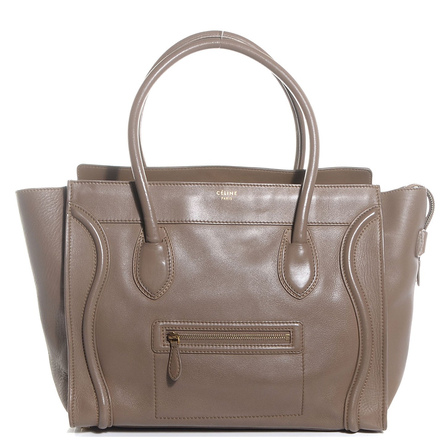 Smooth Calfskin Shoulder Luggage Camel