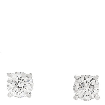 Tiffany Platinum Diamond .36ctw Solitaire Earrings 1 of 6