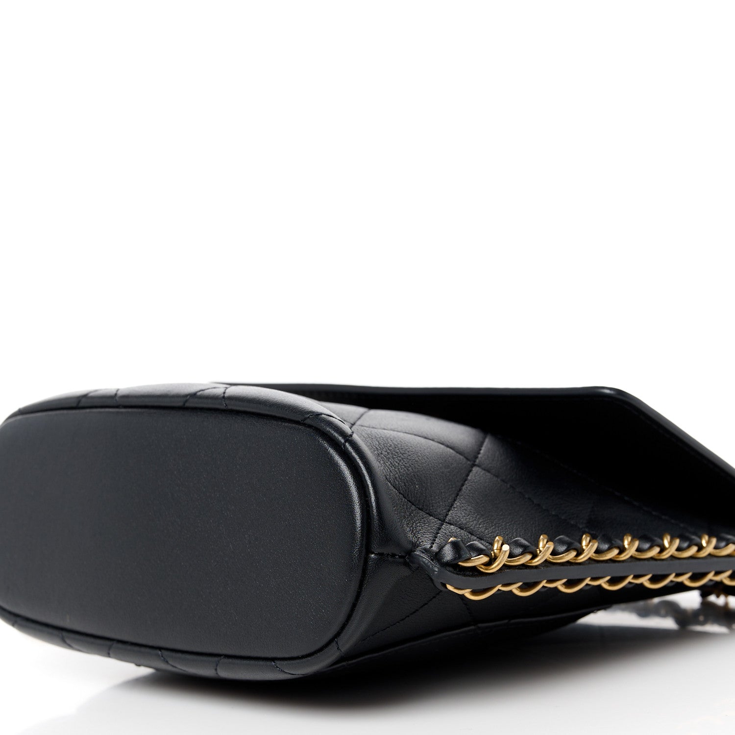 Chanel Calfskin Quilted Chain Small Hobo Bag Black 10 of 10